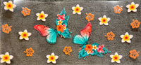 Blumen/ Schmetterling Sticker F