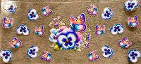 Blumen/ Schmetterling Sticker T