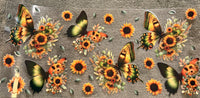 Blumen/Schmetterling Sticker N