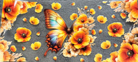 Blumen/ Schmetterling Sticker L