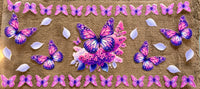 Blumen/ Schmetterling Sticker Q