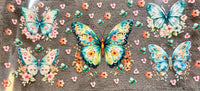 Blumen/ Schmetterling Sticker E
