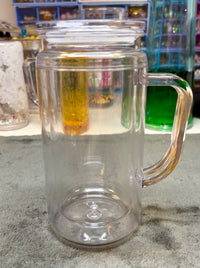 Snow Becher doppelwandig mit Henkel und durchsichtigem Deckel