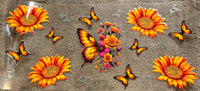 Blumen/ Schmetterling Sticker G