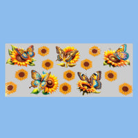 Blumen/ Schmetterling Sticker P