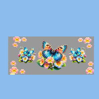 Blumen/ Schmetterling Sticker O