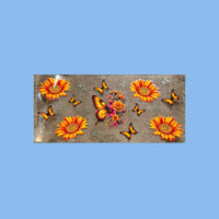 Blumen/ Schmetterling Sticker G