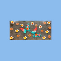 Blumen/ Schmetterling Sticker F