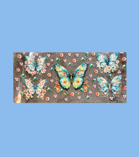 Blumen/ Schmetterling Sticker E