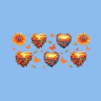 Blumen/ Schmetterling Sticker D