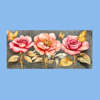 Blumen/ Schmetterling Sticker C
