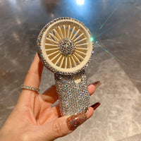 USB-Aufladung Mini-Lüfter mit Strass Sommer Outdoor-Kühlung tragbare Handheld kleinen Lüfter