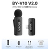 BOYA BY-V-P Wireless Lavalier Lapel Microphone for iPhone15 14 Android Type-C Smartphone Youtube Recording Gaming Streaming Vlog